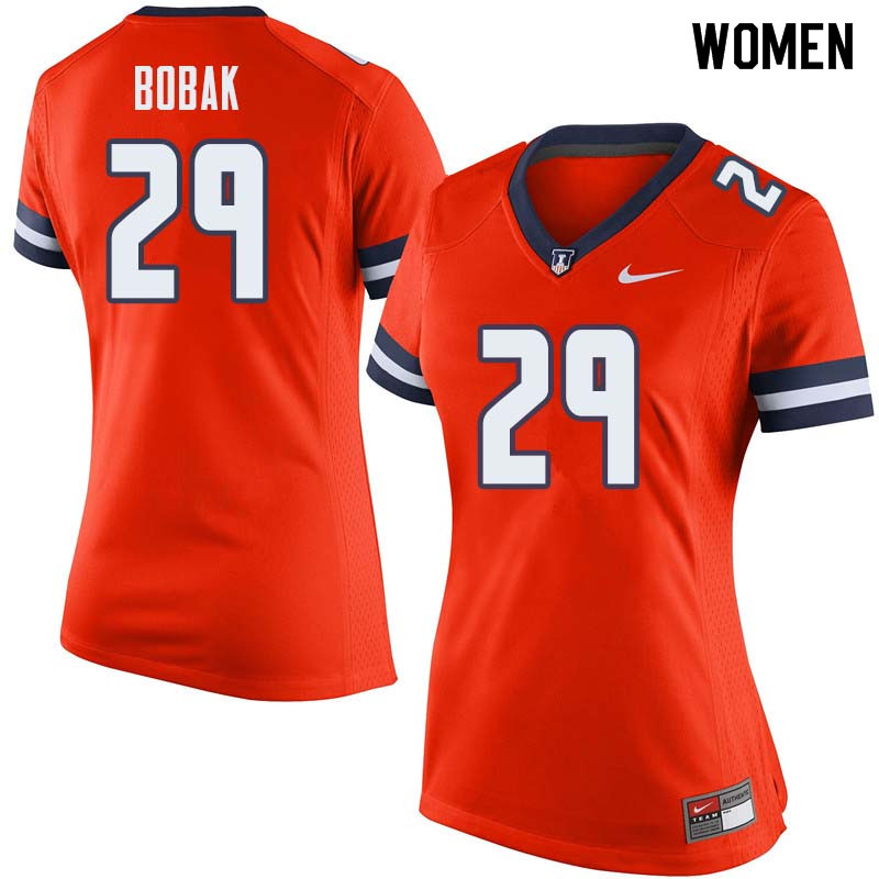 Women #29 Christian Bobak Illinois Fighting Illini College Football Jerseys Sale-Orange